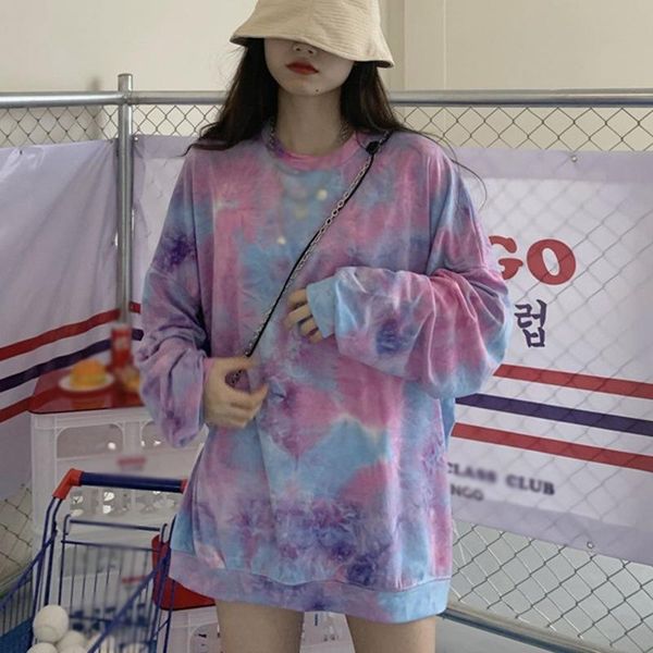 women's t-shirt loose t shirt women spring autumn casual tie dye long sleeve o neck shirts clothing 2021, White
women's t-shirt loose t shirt women spring autumn casual tie dye long sleeve o neck shirts clothing 2021, White