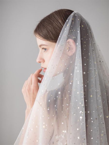 bridal veils veil two-layer women's short wedding sequined shiny star mesh with comb velo de novia, Black
bridal veils veil two-layer women's short wedding sequined shiny star mesh with comb velo de novia, Black