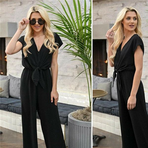 simple playsuit casual women jumpsuits wide leg ol summer holiday beach long pants trousers, Black;white
simple playsuit casual women jumpsuits wide leg ol summer holiday beach long pants trousers, Black;white