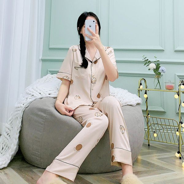 yaoting new ice and snow silk pajamas women's style spring and summer short sleeve trousers home suit home suit 2165, Black;red
yaoting new ice and snow silk pajamas women's style spring and summer short sleeve trousers home suit home suit 2165, Black;red