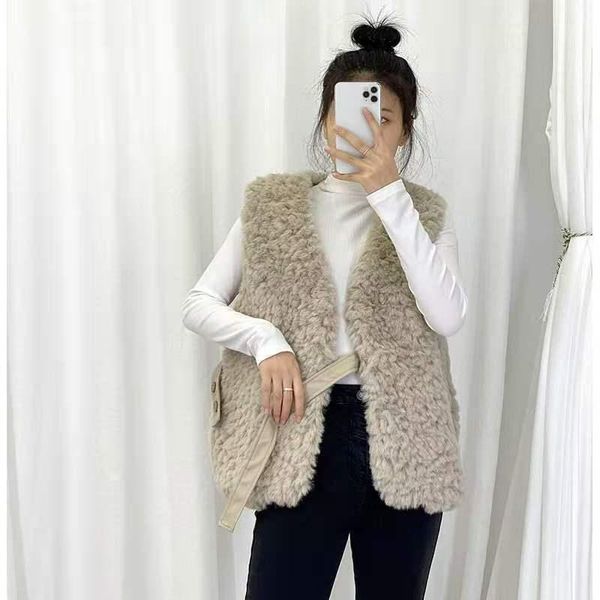 women's fur & faux women 2021 autumn winter lamb hair waistcoat female loose fake coat vest jacket ladies casual sleeveless outerwear a, Black
women's fur & faux women 2021 autumn winter lamb hair waistcoat female loose fake coat vest jacket ladies casual sleeveless outerwear a, Black