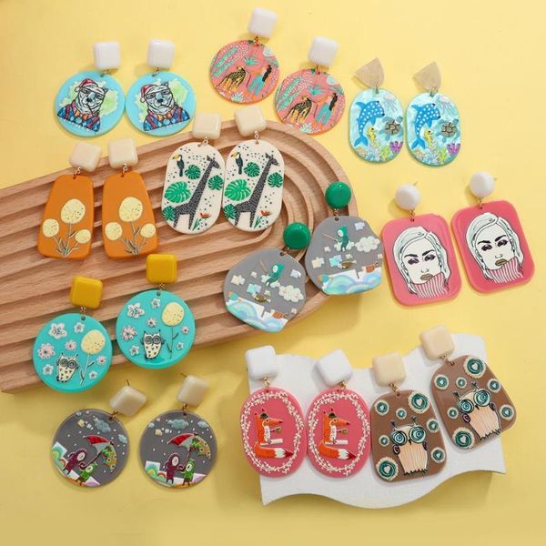 dangle & chandelier amorcome creative design animal plant pattern colorful acrylic earrings geometric round square graffiti women jewelry, Silver
dangle & chandelier amorcome creative design animal plant pattern colorful acrylic earrings geometric round square graffiti women jewelry, Silver