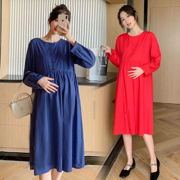 maternity dresses 038# dress spring autumn long sleeves midi plain color o neck fashion loose pregnant women mom, White
maternity dresses 038# dress spring autumn long sleeves midi plain color o neck fashion loose pregnant women mom, White
