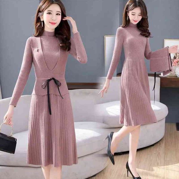 office lady elegant knitted two piece dress set women fall fashion turtleneck sweater dress and v neck knit vest female, White
office lady elegant knitted two piece dress set women fall fashion turtleneck sweater dress and v neck knit vest female, White
