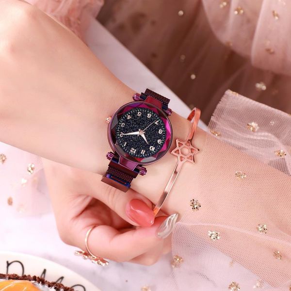 wristwatches luxury women starry sky watch magnetic belt night quartz casual designer ladies clock gift montre femme bayan kol saati, Slivery;brown
wristwatches luxury women starry sky watch magnetic belt night quartz casual designer ladies clock gift montre femme bayan kol saati, Slivery;brown