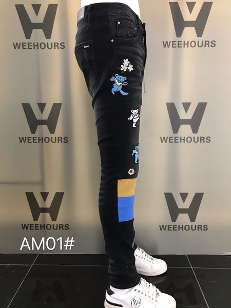 designer design ripped locomotive rapper men's and women's jeans fashion item, Blue
designer design ripped locomotive rapper men's and women's jeans fashion item, Blue