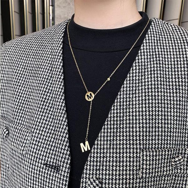 chains liwore letter titanium steel gold necklace women's long stainless sweater chain accessories fashion jewelry, Silver
chains liwore letter titanium steel gold necklace women's long stainless sweater chain accessories fashion jewelry, Silver