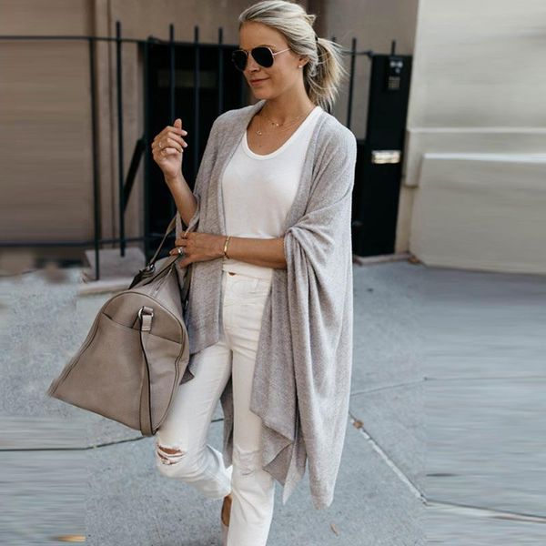 women's blouses & shirts knit 2021 irregual sleeves cardigan solid elegant female loose fashion streetwear plus size, White
women's blouses & shirts knit 2021 irregual sleeves cardigan solid elegant female loose fashion streetwear plus size, White