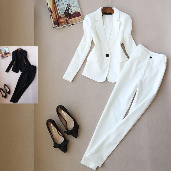 piece outfits for women spring suit women's professional skillful fashion slim female pencil feet pants two, White
piece outfits for women spring suit women's professional skillful fashion slim female pencil feet pants two, White