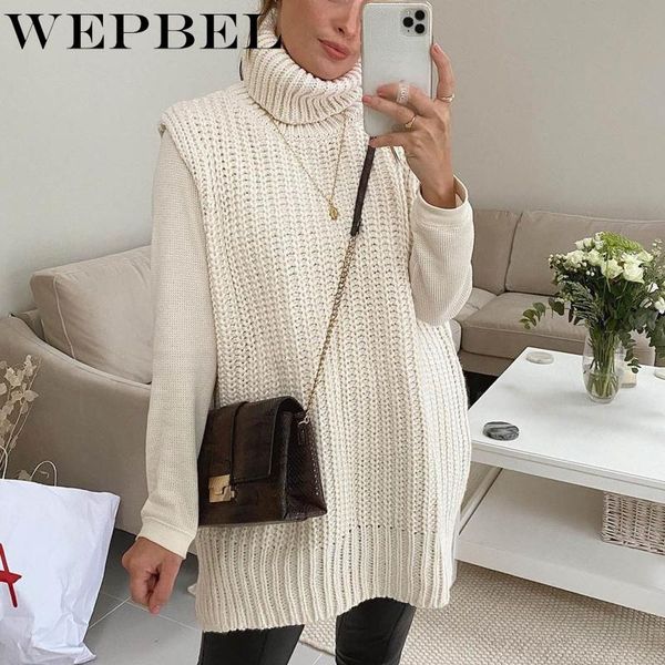 women's vests wepbel women autumn winter loose knitted pullover sweater vest ladies fashion sleeveless turtleneck knitwear outerwear, Black;white
women's vests wepbel women autumn winter loose knitted pullover sweater vest ladies fashion sleeveless turtleneck knitwear outerwear, Black;white