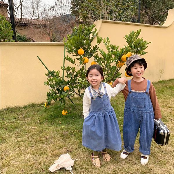 jumpsuits korean style 2021 spring kids girls casual denim overall dress 2-7y fashion boys loose all-match overalls clothing, Blue
jumpsuits korean style 2021 spring kids girls casual denim overall dress 2-7y fashion boys loose all-match overalls clothing, Blue
