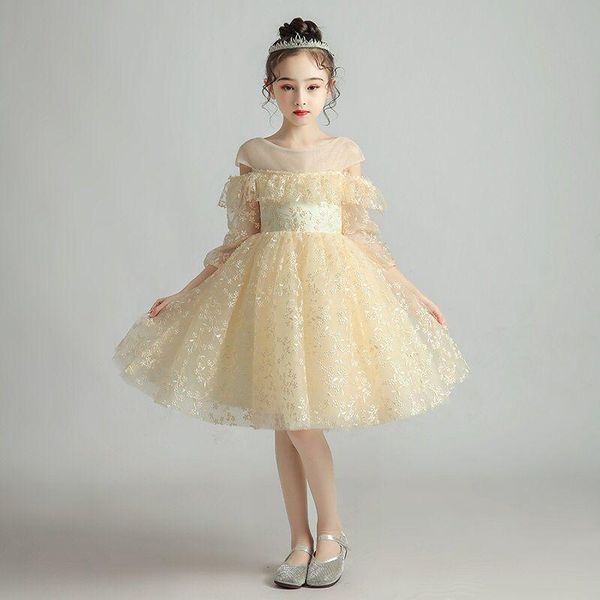 girl's dresses flower girl dress illusion off the shoulder embroidery o-neck princess knee-length tulle lace three quarter kids party g, Red;yellow
girl's dresses flower girl dress illusion off the shoulder embroidery o-neck princess knee-length tulle lace three quarter kids party g, Red;yellow
