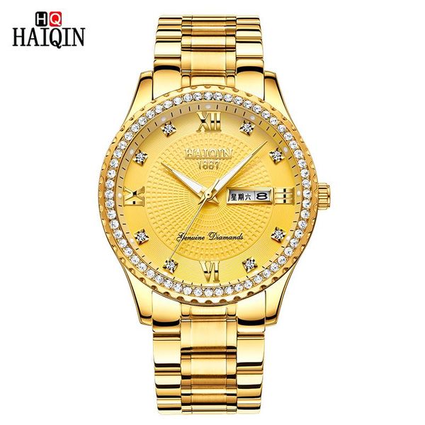fashion men's watch quartz diamond gold wristwatch stainless steel waterproof men watches reloj hombres wristwatches, Slivery;brown
fashion men's watch quartz diamond gold wristwatch stainless steel waterproof men watches reloj hombres wristwatches, Slivery;brown