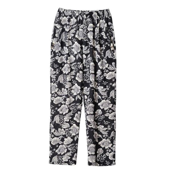women's pants & capris spring summer plus size xl-4xl trousers middle aged women casual high waist floral print straight pantalon femme, Black;white
women's pants & capris spring summer plus size xl-4xl trousers middle aged women casual high waist floral print straight pantalon femme, Black;white