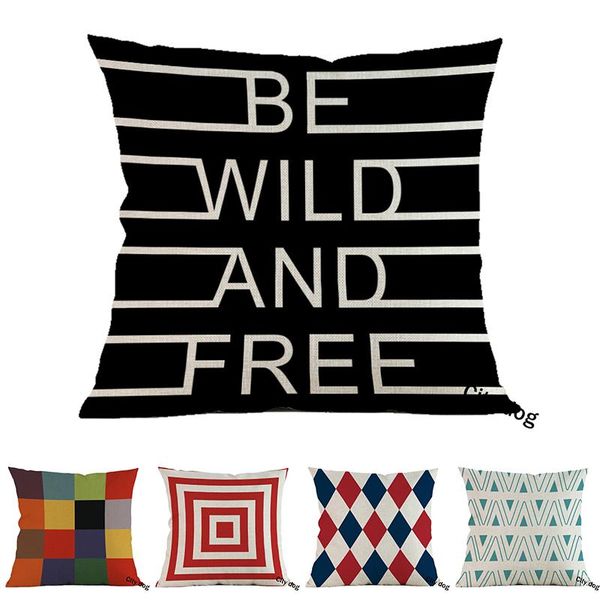 cushion/decorative pillow simple pastoral style geometric lattice black and white letters linen decorative sofa cushion cover geometry squar
cushion/decorative pillow simple pastoral style geometric lattice black and white letters linen decorative sofa cushion cover geometry squar