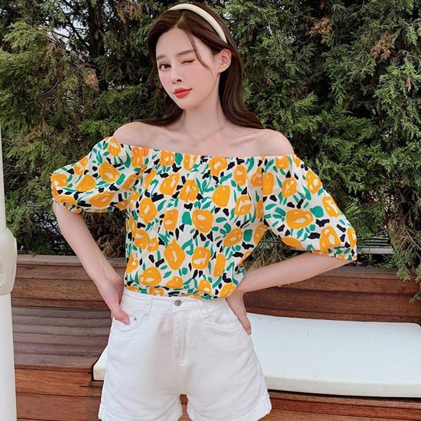 women's blouses & shirts fashion floral slash neck sweet casual short sleeve chiffon shirt women summer blouse, White
women's blouses & shirts fashion floral slash neck sweet casual short sleeve chiffon shirt women summer blouse, White