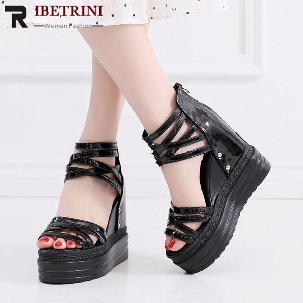 brand arrival women shoes black zipper platform wedges sandals thick bottom punk gothic
brand arrival women shoes black zipper platform wedges sandals thick bottom punk gothic