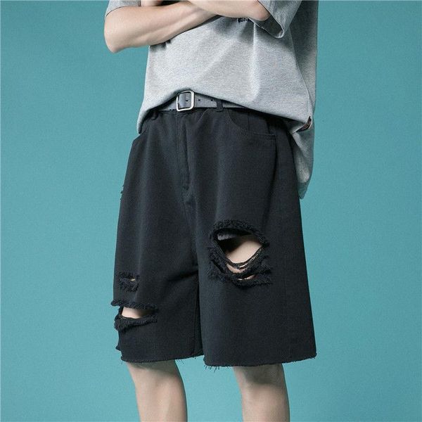 men's shorts ins holed jeans korean loose wide leg straight pants hem capris yh16 / p40, White;black
men's shorts ins holed jeans korean loose wide leg straight pants hem capris yh16 / p40, White;black
