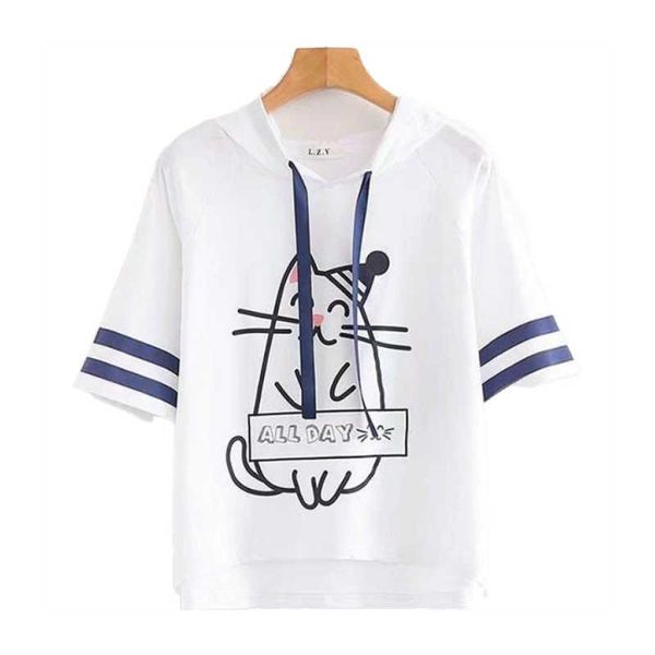 merry pretty harajuku style cartoon printed cotton t shirt women short sleeve hooded tee femme summer 210526, White
merry pretty harajuku style cartoon printed cotton t shirt women short sleeve hooded tee femme summer 210526, White