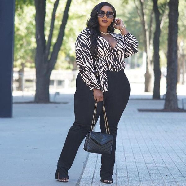 plus size tracksuits zjfzml zz women clothing two piece set zebra stripe print long sleeve and bodycon trouser drop wholesale, Black
plus size tracksuits zjfzml zz women clothing two piece set zebra stripe print long sleeve and bodycon trouser drop wholesale, Black