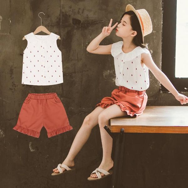 clothing sets girl solid color vest set kids wear summer casual lace doll collar shorts 2 pcs children clothes, White
clothing sets girl solid color vest set kids wear summer casual lace doll collar shorts 2 pcs children clothes, White