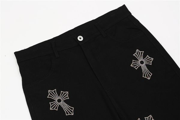 factory crosin cross ironing and drilling jeans men's fashion brand loose straight pants, Black
factory crosin cross ironing and drilling jeans men's fashion brand loose straight pants, Black