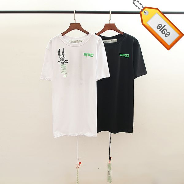 off2022 summer new short t-shirt men's and women's casual cotton letter green print youth base shirt, White;black
off2022 summer new short t-shirt men's and women's casual cotton letter green print youth base shirt, White;black