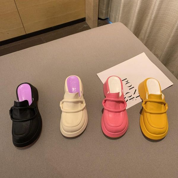 slippers house platform shoes woman 2021 luxury slides pantofle low cover toe soft designer summer rubber hoof heels pu rome, Black
slippers house platform shoes woman 2021 luxury slides pantofle low cover toe soft designer summer rubber hoof heels pu rome, Black