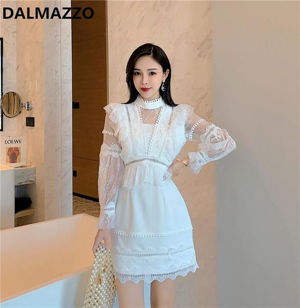 casual dresses white lace hollow out women o neck puff long sleeve slim mini dress 2021 autumn designer women's runway vestidos, Black;gray
casual dresses white lace hollow out women o neck puff long sleeve slim mini dress 2021 autumn designer women's runway vestidos, Black;gray