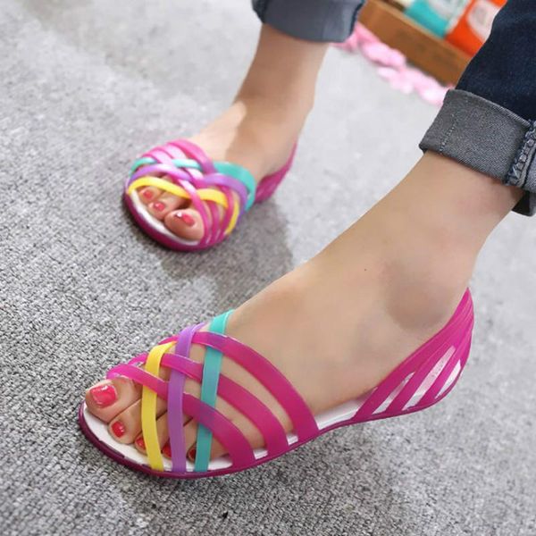 dress shoes drop women jelly rainbow summer sandals female flat ladies slip on woman candy color peep toe women's beach, Black
dress shoes drop women jelly rainbow summer sandals female flat ladies slip on woman candy color peep toe women's beach, Black