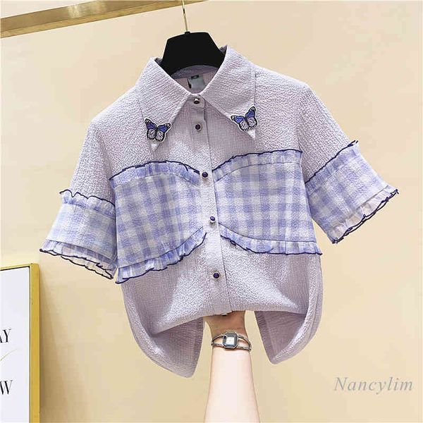 blouses short sleeve blouse woman embroidery ruffles loose female summer clothing ladies shirts blusas femme, White
blouses short sleeve blouse woman embroidery ruffles loose female summer clothing ladies shirts blusas femme, White