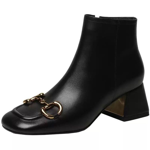 boots 2021 metal decoration women ankle genuine leather punk squre toe thick heels pumps for working basic shoes woman, Black
boots 2021 metal decoration women ankle genuine leather punk squre toe thick heels pumps for working basic shoes woman, Black