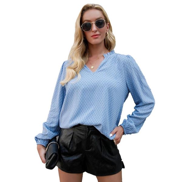 women's blouses & shirts autumn winter basic blue puff sleeve blouse 90s femme ruffles v-neck formal work shirt casual for women large, White
women's blouses & shirts autumn winter basic blue puff sleeve blouse 90s femme ruffles v-neck formal work shirt casual for women large, White