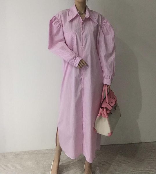casual dresses 2021 korean oversize stripe large slit minimalist style age reduction loose long shirt dress woman, Black;gray
casual dresses 2021 korean oversize stripe large slit minimalist style age reduction loose long shirt dress woman, Black;gray