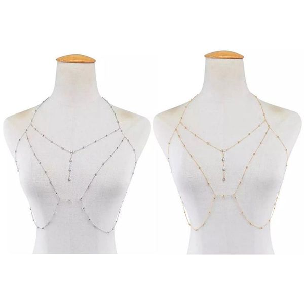 chains fashion metal chest chain women hollowed-out bikini necklace body elegant beach, Silver
chains fashion metal chest chain women hollowed-out bikini necklace body elegant beach, Silver