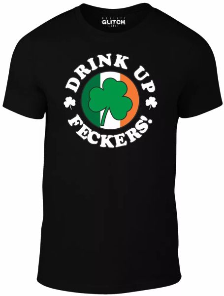 drink up feckers st patrick's day men's t-shirt - irish gift drinking joke funny, White;black
drink up feckers st patrick's day men's t-shirt - irish gift drinking joke funny, White;black