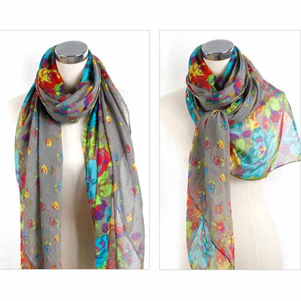 ladies floral flower scarf beautiful women shawl stole wrap scarves, Blue;gray
ladies floral flower scarf beautiful women shawl stole wrap scarves, Blue;gray
