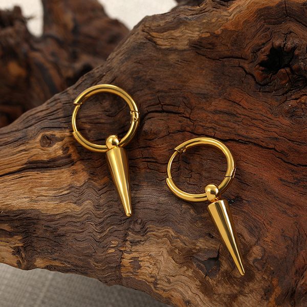 fashion geometric long taper rivet pendant earrings for women trendy gold color stainless steel small dangle earring jewelry, Silver
fashion geometric long taper rivet pendant earrings for women trendy gold color stainless steel small dangle earring jewelry, Silver