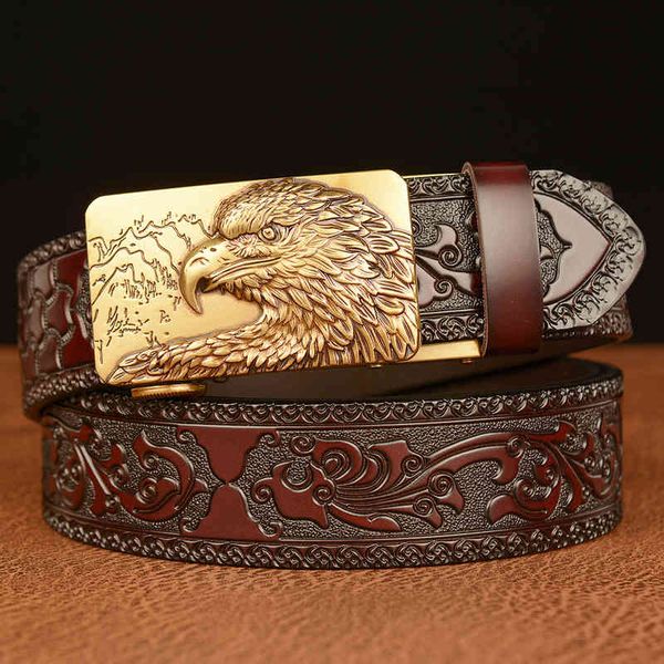 belts domineering eagle head automatic buckle men's real cow leather personalized carved casual jeans, Black;brown
belts domineering eagle head automatic buckle men's real cow leather personalized carved casual jeans, Black;brown