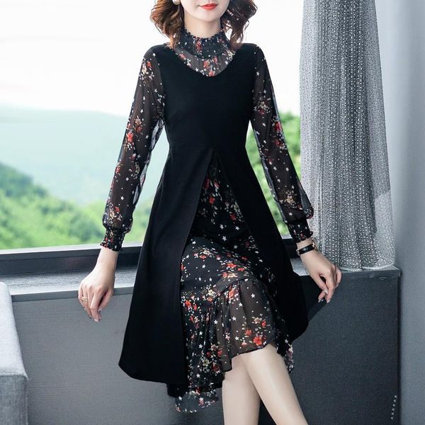 womens dresses fall winter sleeveless casual black floral chiffon midi dress korean vintage 4xl plus size women elegant bodycon party, Black;gray
womens dresses fall winter sleeveless casual black floral chiffon midi dress korean vintage 4xl plus size women elegant bodycon party, Black;gray