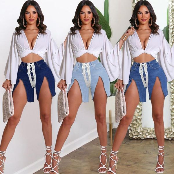 women's jeans fashion women pants ripped bandage split out streetwear woman femme summer clothes for outfit, Blue
women's jeans fashion women pants ripped bandage split out streetwear woman femme summer clothes for outfit, Blue