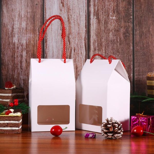 10pcs kraft paper gift box with rope and window portable folding snack package for wedding birthday (white) wrap
10pcs kraft paper gift box with rope and window portable folding snack package for wedding birthday (white) wrap