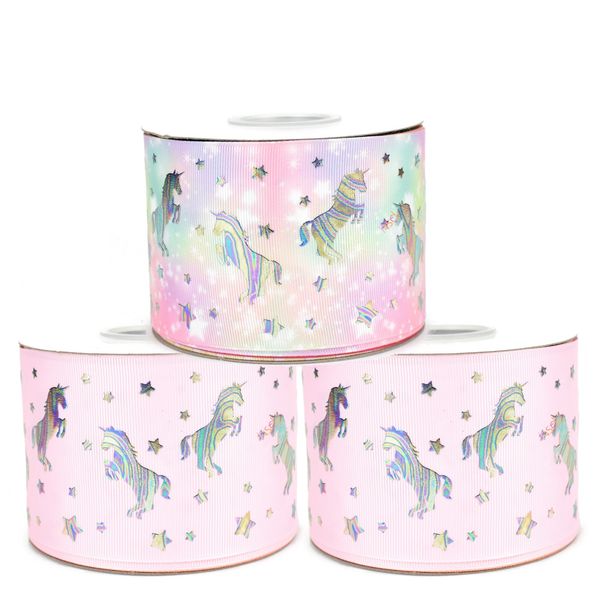 50yards 75mm iridescence silver foil unicorns ribbons cute unicorn grosgrain ribbon for diy accessories welcome custom printed, Pink;blue
50yards 75mm iridescence silver foil unicorns ribbons cute unicorn grosgrain ribbon for diy accessories welcome custom printed, Pink;blue