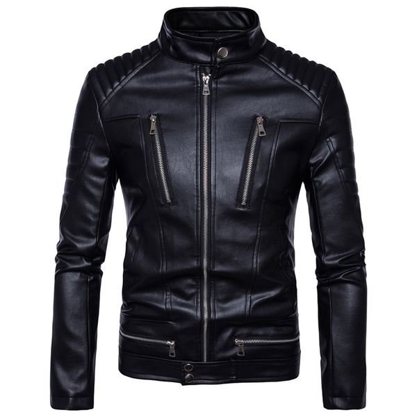 mens bomber jackets fashion men faux leather coat zipper overcoat motor jacket motorcycle bikers punk man brand colthing 211111, Black
mens bomber jackets fashion men faux leather coat zipper overcoat motor jacket motorcycle bikers punk man brand colthing 211111, Black