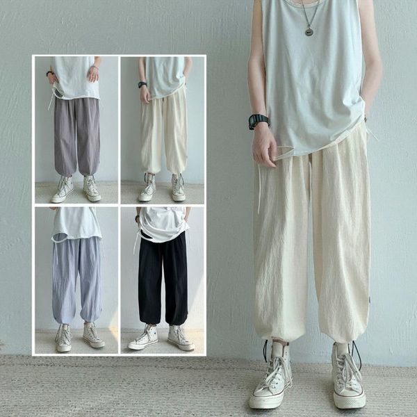 men's pants legged hong kong style trend versatile summer thin sports casual loose straight leg chiffon, Black
men's pants legged hong kong style trend versatile summer thin sports casual loose straight leg chiffon, Black