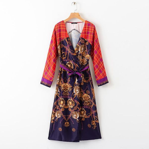 casual dresses women bohemian 2021 spring fashion plaid and floral pattern ankle-length full sleeve vestidos feminino, Black;gray
casual dresses women bohemian 2021 spring fashion plaid and floral pattern ankle-length full sleeve vestidos feminino, Black;gray