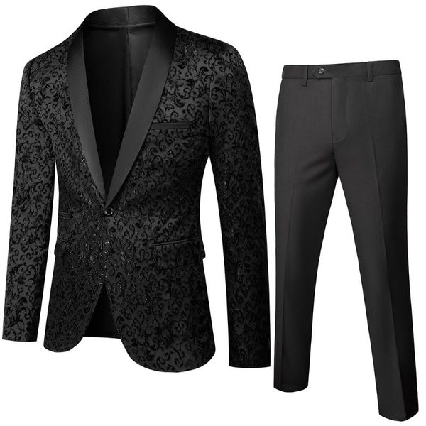 men's suits & blazers foreign trade autumn and winter bright face dark pattern printing cashew flower nightclub banquet suit, White;black
men's suits & blazers foreign trade autumn and winter bright face dark pattern printing cashew flower nightclub banquet suit, White;black