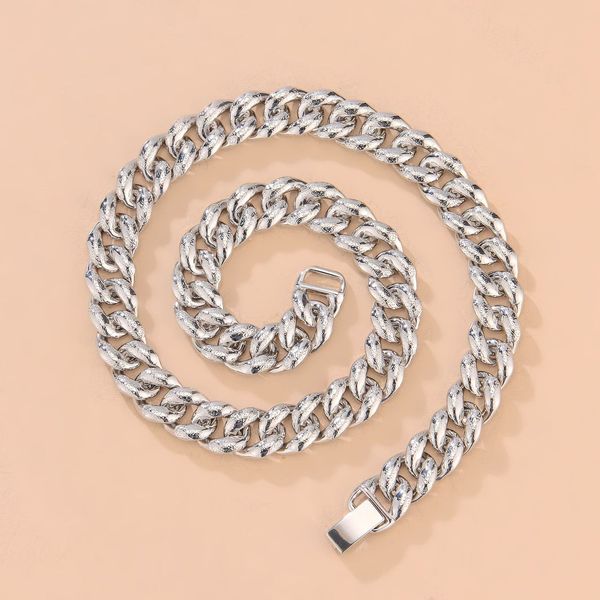 women's lobster clasp chain jewelry popular hip hop accessories rock show cuban chain, Black
women's lobster clasp chain jewelry popular hip hop accessories rock show cuban chain, Black