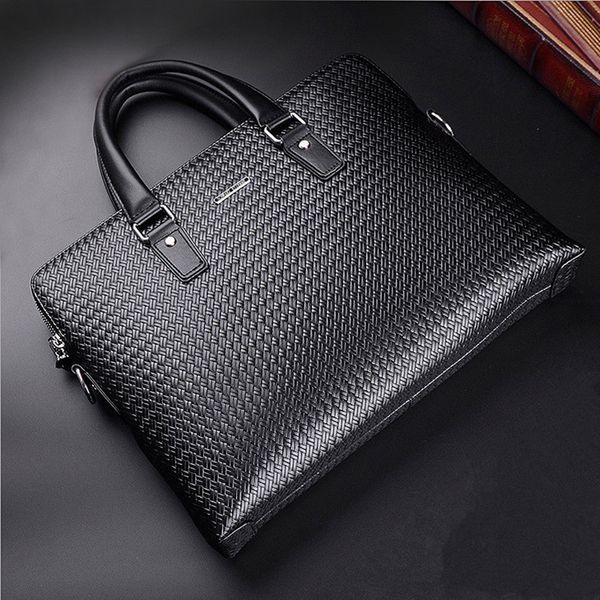 briefcases woven pattern genuine leather men handbags double zipper layers shoulder bag casual black brown business briefcase uqx1
briefcases woven pattern genuine leather men handbags double zipper layers shoulder bag casual black brown business briefcase uqx1
