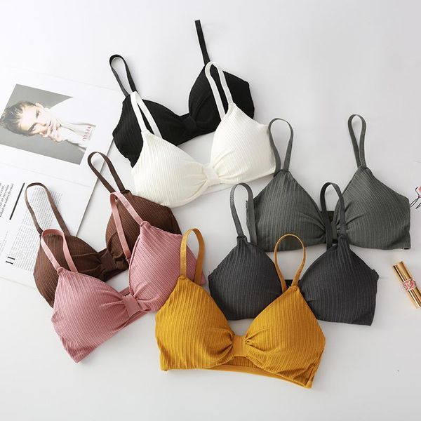 bras lingerie korean style gather women's bra siamese thick cup push up with padding solid color backless seamless women, Red;black
bras lingerie korean style gather women's bra siamese thick cup push up with padding solid color backless seamless women, Red;black